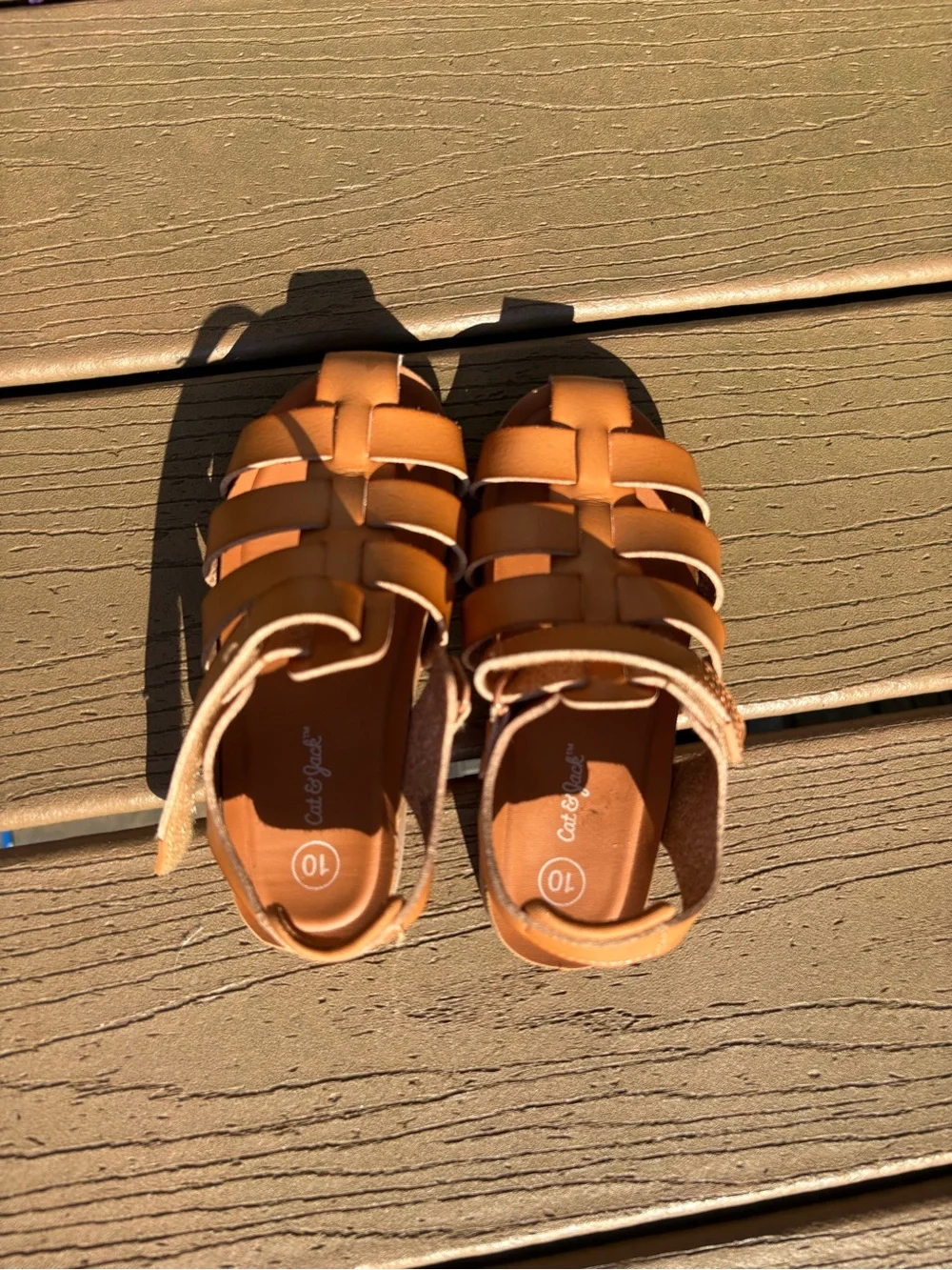 Cat & Jack Toddler Tan/Brown Fisherman Sandals